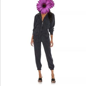 Young Fabulous and Broke Twill Flight Jumpsuit • NWT • Black Size Medium